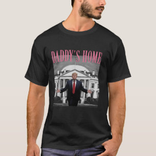 Grappige Trump Pink Daddys Home Trump 2024 met lan T-shirt