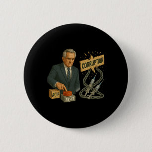 Grappige Trump Robert Kennedy Jr. Gehele Cdc Meme  Ronde Button 5,7 Cm
