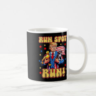 Grappige Trump Run Harris Spot Run Hond Dete Verki Koffiemok