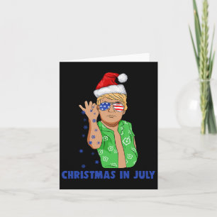 Grappige Trump Santa Claus Zout Kerstmis in juli G Kaart