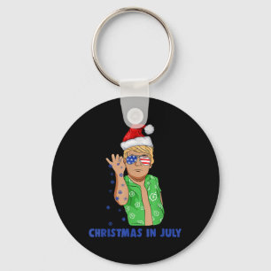 Grappige Trump Santa Claus Zout Kerstmis in juli G Sleutelhanger