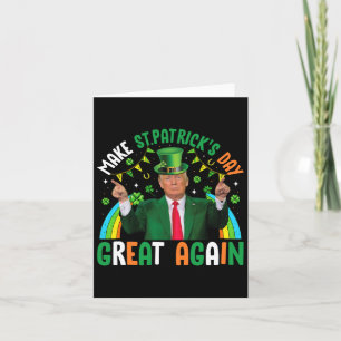 Grappige Trump Shamrock Maak St Patrick's Day Grot Kaart