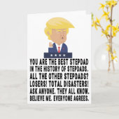 Grappige Trump Stepdad Kaart (Gele Bloem)