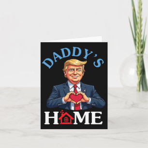 Grappige Trump-stijl Hart Handen Papa Is Thuis Vad Kaart