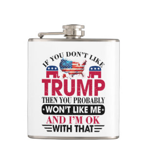 Grappige Trump Supporter Flask Heupfles