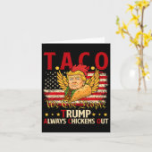 Grappige Trump Taco-grap Anti Trump-protest T-shir Kaart (Gele Bloem)