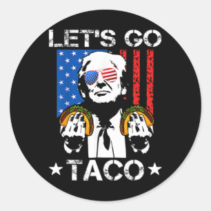 Grappige Trump Taco Trump altijd kippen uit Ronde Sticker