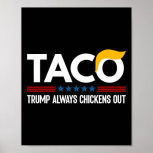 Grappige Trump Taco Trump Is Altijd Een Angsthaas Poster