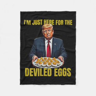 Grappige Trump-Thanksgiving Ik ben hier alleen voo Fleece Deken