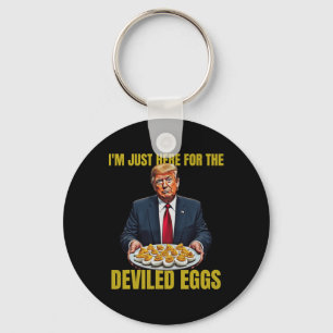 Grappige Trump-Thanksgiving Ik ben hier alleen voo Sleutelhanger