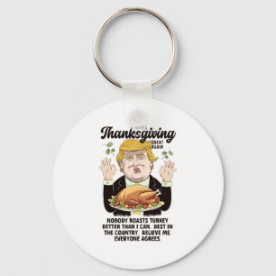 Grappige Trump-Thanksgiving maakt Thanksgiving gro Sleutelhanger