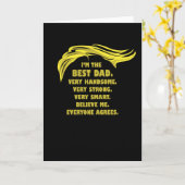 Grappige Trump-uitspraak - Beste Papa Kaart (Gele Bloem)