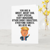 Grappige Trump Vader Verjaardag Cadeau Kaart (Gele Bloem)