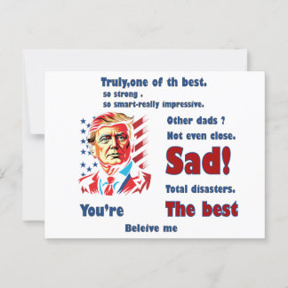 grappige trump vaderdag cadeaukaart briefkaart