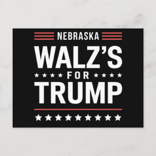 Grappige Trump Vance Walz voor Trump Nebraska Briefkaart