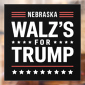 Grappige Trump Vance Walz voor Trump Nebraska Raamsticker (Vel 2)