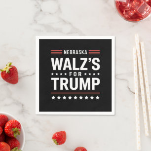 Grappige Trump Vance Walz voor Trump Nebraska Servet