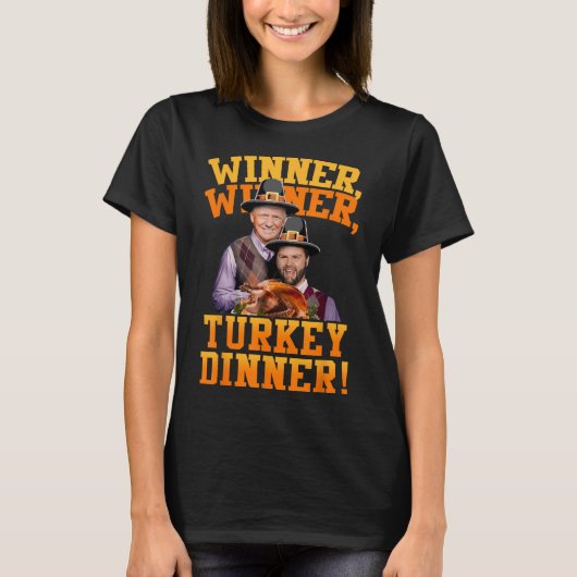 Grappige Trump Vance winnaar Turkije diner dan T-shirt (Voorkant)