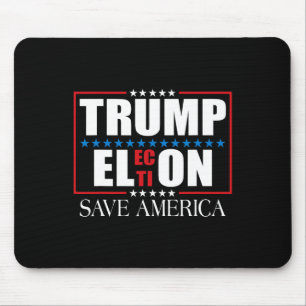 Grappige Trump Verkiezing Vlag VS Trump Elon Save  Muismat