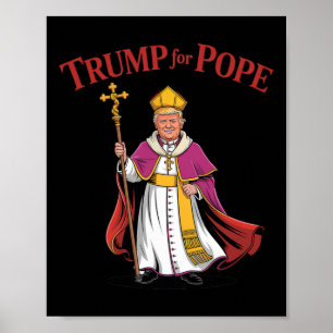 Grappige Trump Voor Paus Katholieke Vatikaan Paush Poster