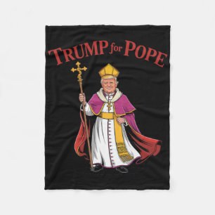 Grappige Trump Voor Paus Katholieke Vatikaanse Pau Fleece Deken