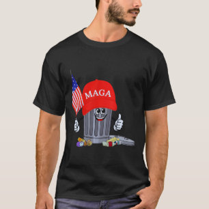Grappige Trump vuilnis kan cartoon karakter Amerik T-shirt