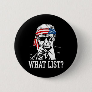 Grappige Trump Wat Lijst 2 Ronde Button 5,7 Cm