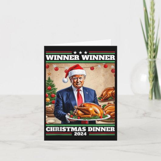 Grappige Trump winnaar Kerstdiner Tank To Kaart (Voorkant)