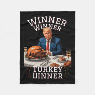 Grappige Trump Winnaar Turkije Diner Thanksgiving Fleece Deken