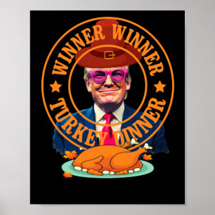 Grappige Trump Winnaar Turkije Diner Thanksgiving Poster