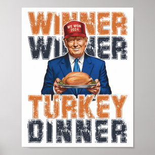 Grappige Trump Winnaar Turkije Diner Thanksgiving Poster