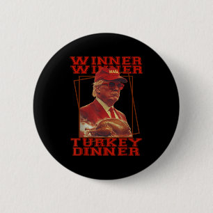Grappige Trump Winnaar Turkije Diner Thanksgiving Ronde Button 5,7 Cm