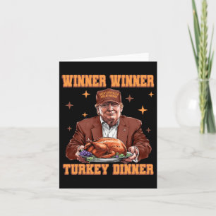 Grappige Trump Winnaar Winnaar Turkey Diner Thanks Kaart