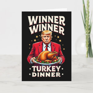 Grappige Trump Winnaar Winnaar Turkije Diner Thank Kaart