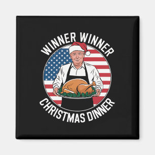 Grappige Trump Winner Kerstdiner Santa A Magneet