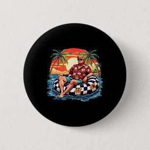 Grappige Trump Zomer 2025 Strand Tropisch Grappige Ronde Button 5,7 Cm