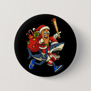 Grappige Tung Tung Sahur Rijdt Tralala Kerstmis It Ronde Button 5,7 Cm