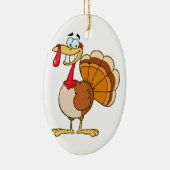 grappige turkey cartoon keramisch ornament (Rechts)