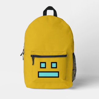 Grappige Turquoise Cartoon Gezicht Rugzak