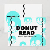Grappige turquoise donut briefkaart (Voorkant / Achterkant)