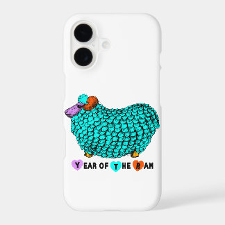 Grappige turquoise Ram Chinees Jaar Zodiac iPhone