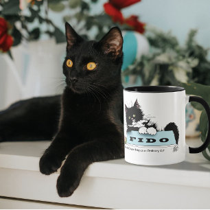 Grappige Tuxedo Kat Hond's Kom Purple Mok