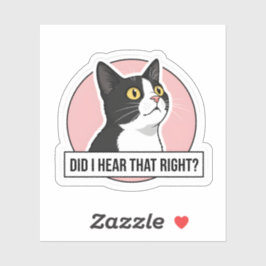 Grappige Tuxedo Kat Meme - Sarcasme Kantoor Decora Sticker
