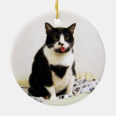 Grappige Tuxedo Kat Ornament (Achterkant)