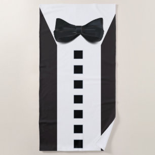 Grappige Tuxedo 🎩 Schattigee minimalistische eleg Strandlaken