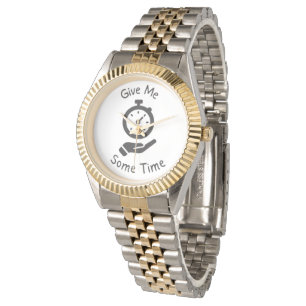 Grappige Twee-Toons Jubileum Horloge - Geef Me Wat