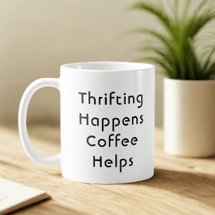 Grappige Tweedehands- en Caffeïneliefhebber  Koffiemok