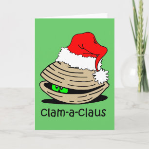 Grappige tweekleppig schelpdierKerstmis Feestdagen Kaart