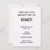 Grappige  typemachine Bride Bachelorette Kaart (Achterkant)