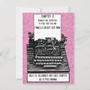 Grappige typemachine Bride Bachelorette Kaart